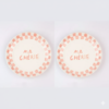 Casa Amarosa S/2 Ma Cherie Ceramic Snack Plate - Thumbnail 1