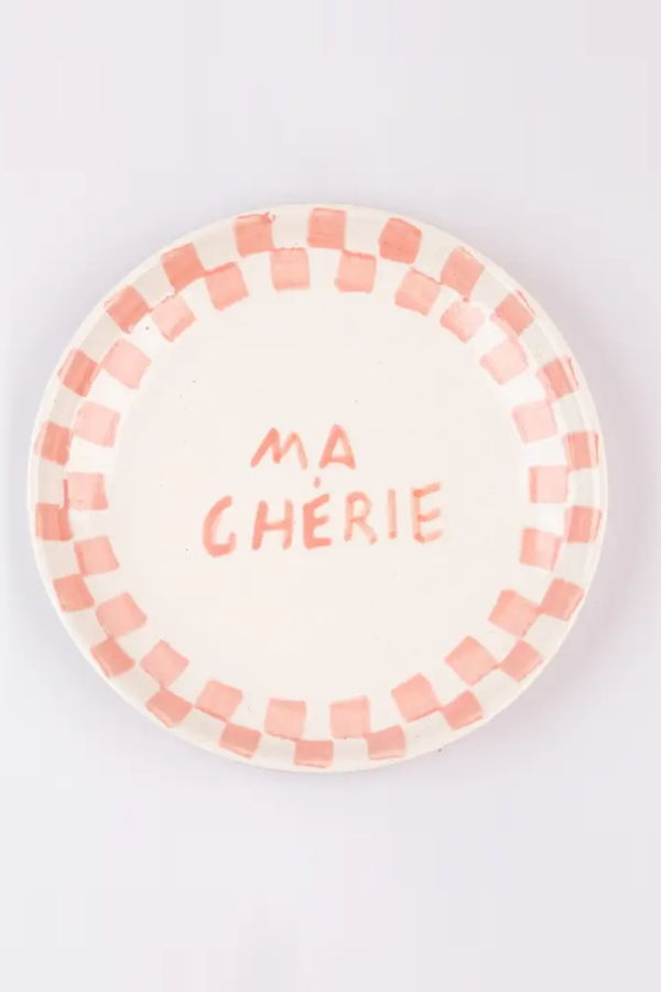 Casa Amarosa S/2 Ma Cherie Ceramic Snack Plate
