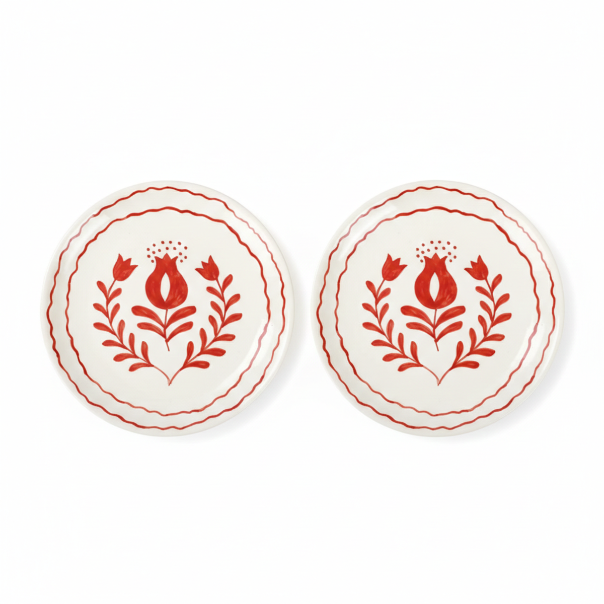 Casa Amarosa S/2 Anaar Snack Plate - Image 1 of 4
