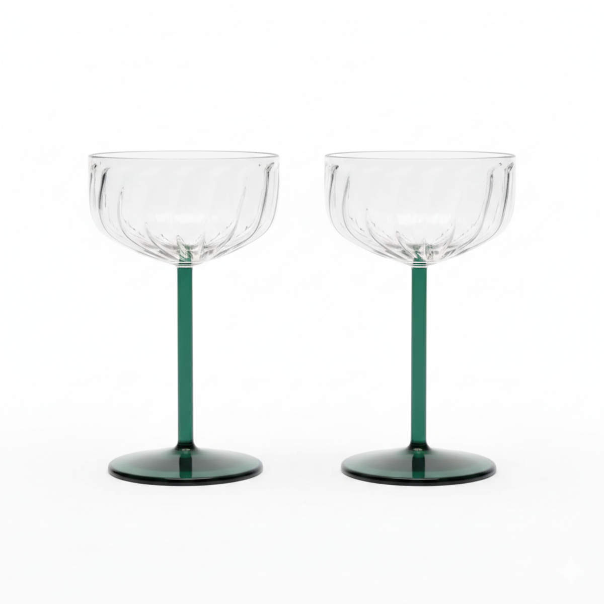 Casa Amarosa Set of 2 Swirl Cocktail Glass - Image 1 of 4