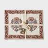 Mela Artisans Saffra Hand Block Printed Cotton Placemats Set of 4 - Thumbnail 3