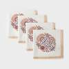 Mela Artisans Saffra Hand Block Printed Napkins Set of 4 - Thumbnail 3