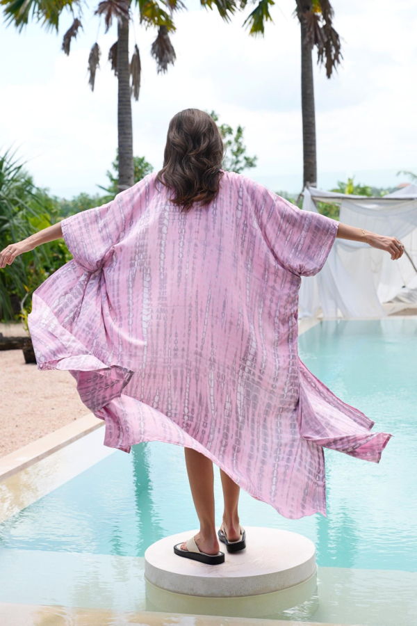 Pink Haley Sara Hand Dyed Kimono