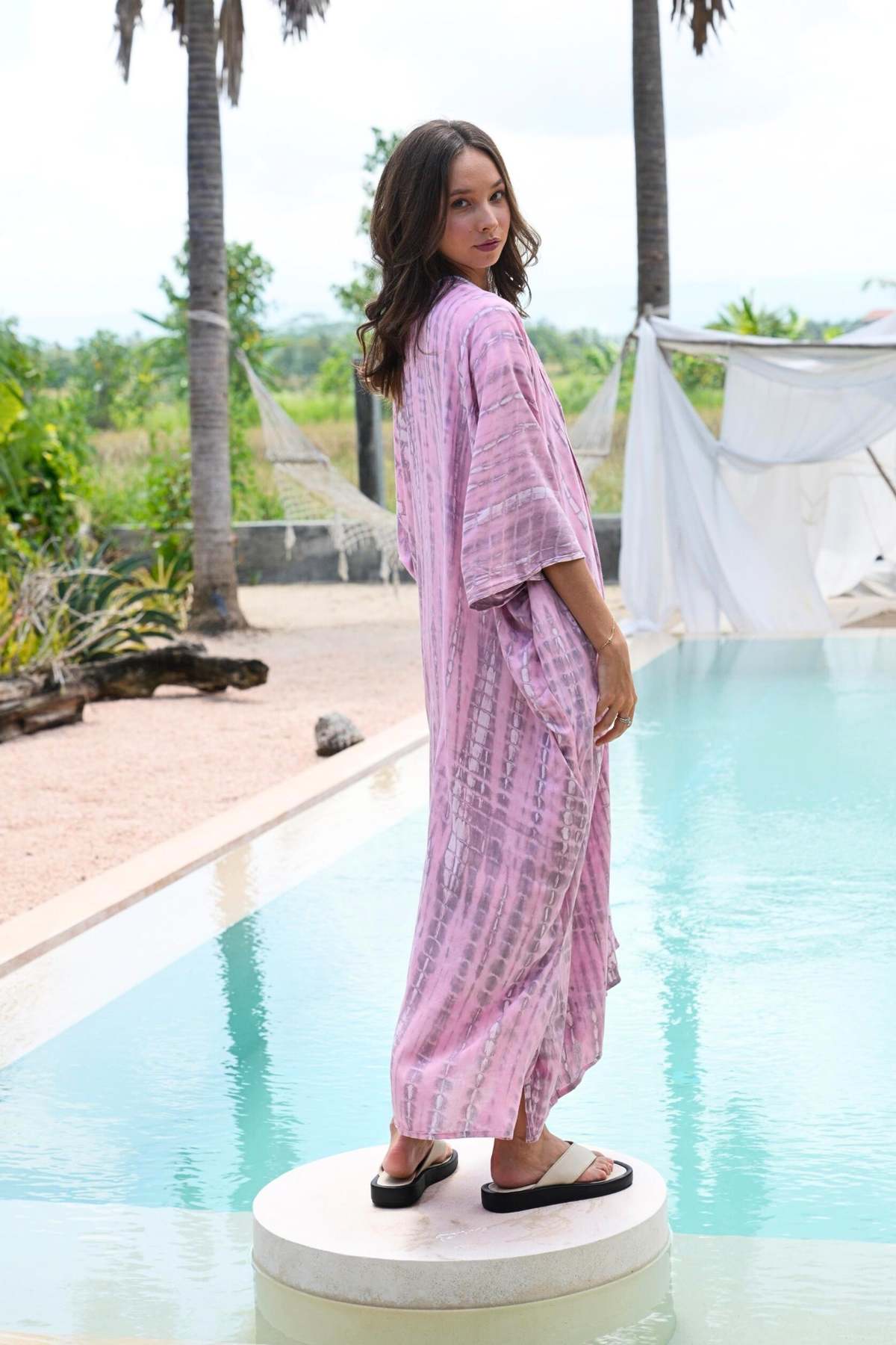 Pink Haley Sara Hand Dyed Kimono - Image 5 of 6