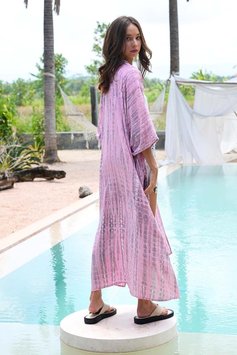 Pink Haley Sara Hand Dyed Kimono