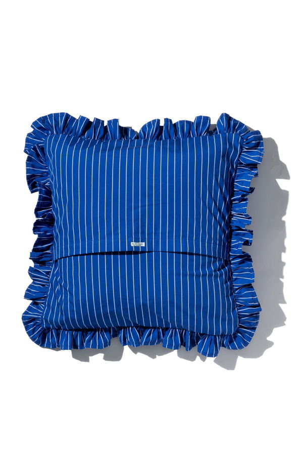 Puebco Shirt Fabric Ruffle Cushion Cover