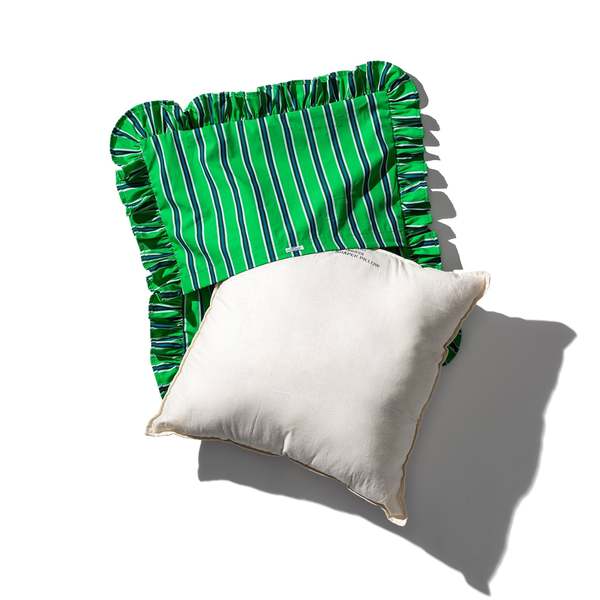Puebco Shirt Fabric Ruffle Cushion Cover
