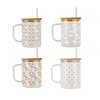 Sip Sip Hooray Soft Neutrals 17oz Glass Mug Set - Thumbnail 4