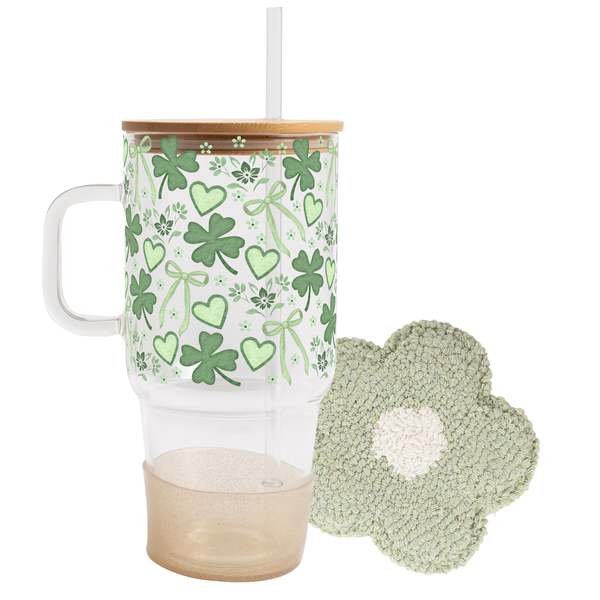 Sip Sip Hooray St. Patrick's Day Shamrock Glass Tumbler