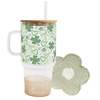 Sip Sip Hooray St. Patrick's Day Shamrock Glass Tumbler - Thumbnail 1