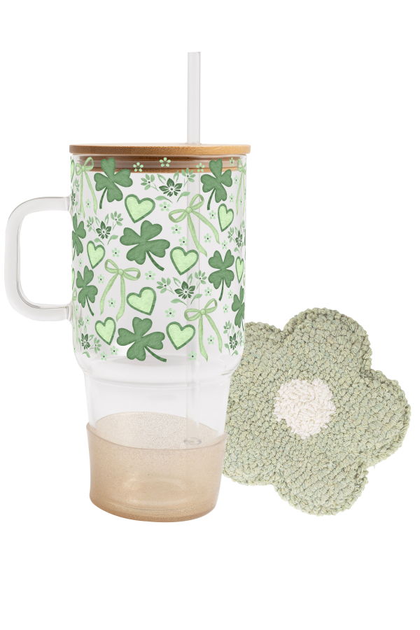 Sip Sip Hooray St. Patrick's Day Shamrock Glass Tumbler