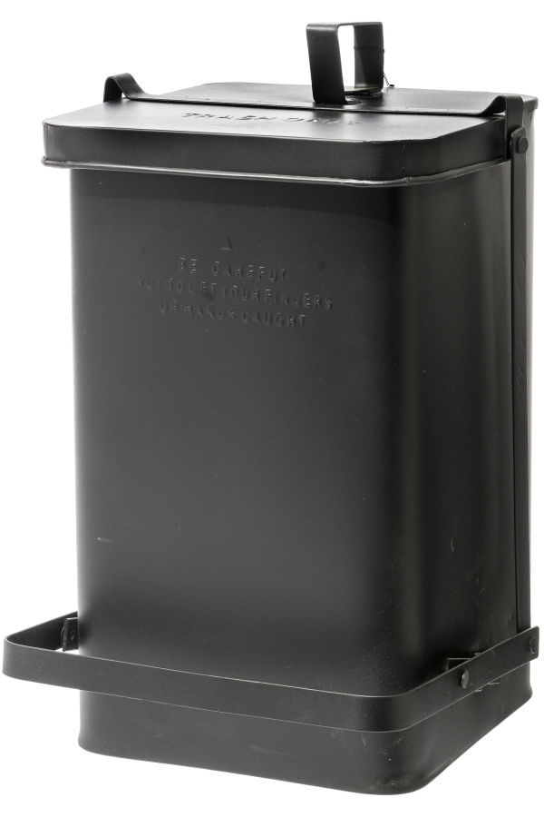 Puebco Step Trash Can - Black