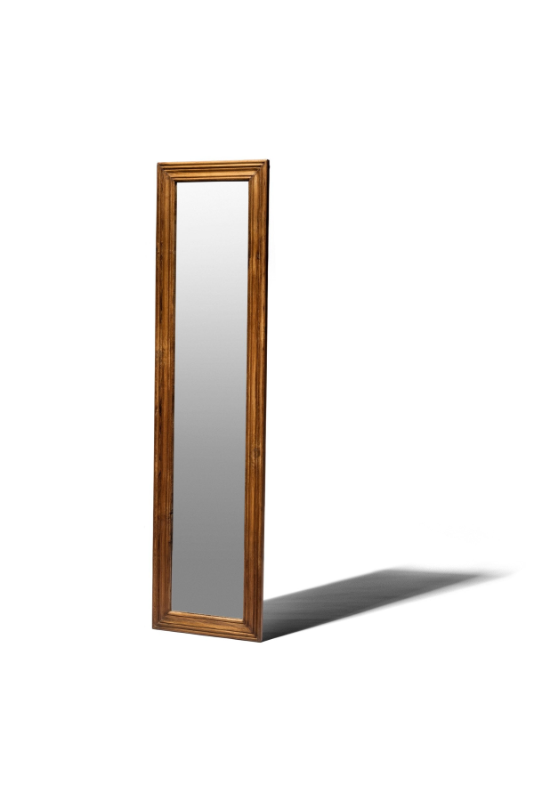 Puebco Teak Wood Figure Mirror