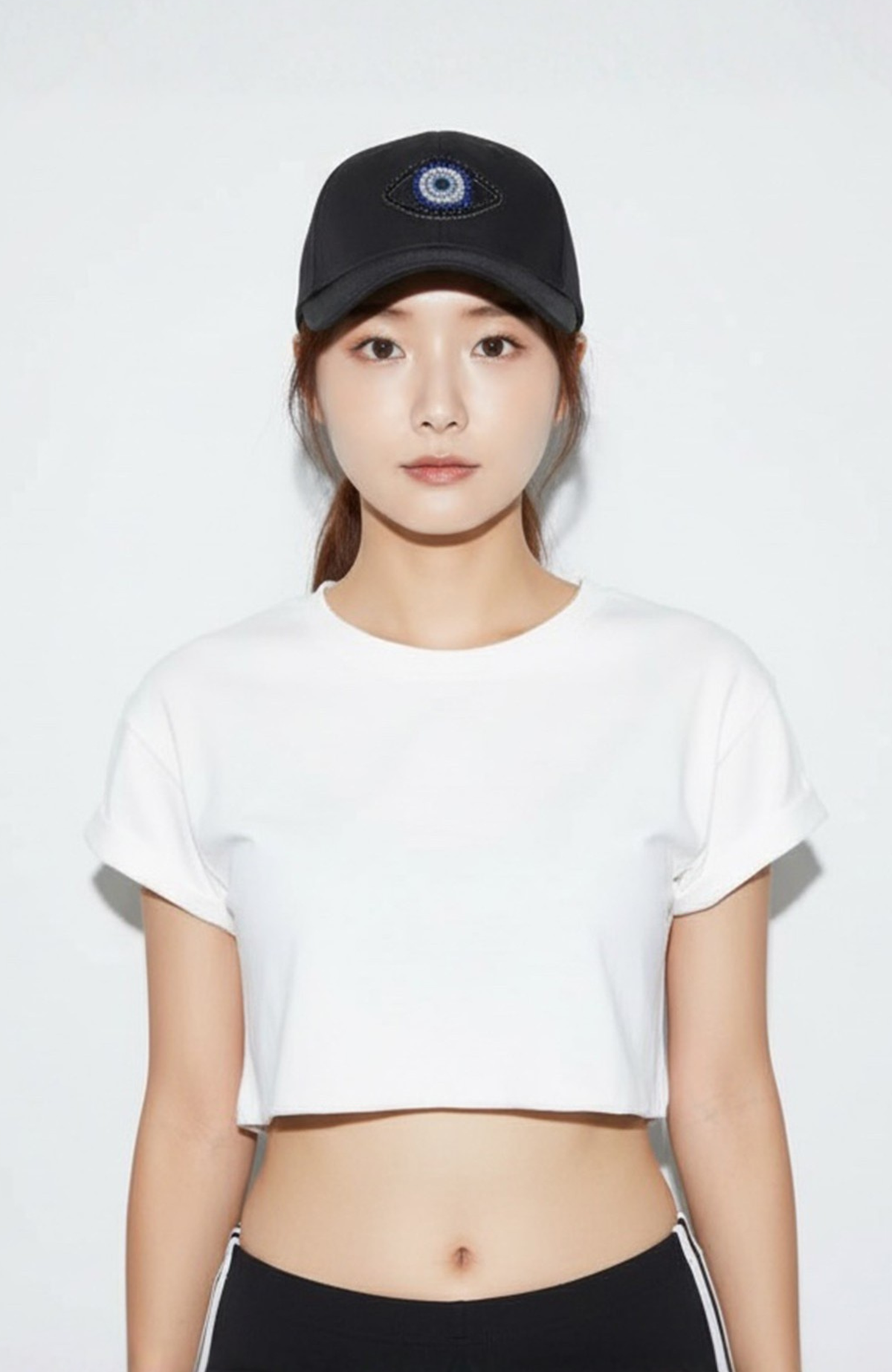 C. GRASSI The Energy Project Evil Eye Hand-Beaded Natural Crystals Cap - Image 16 of 18