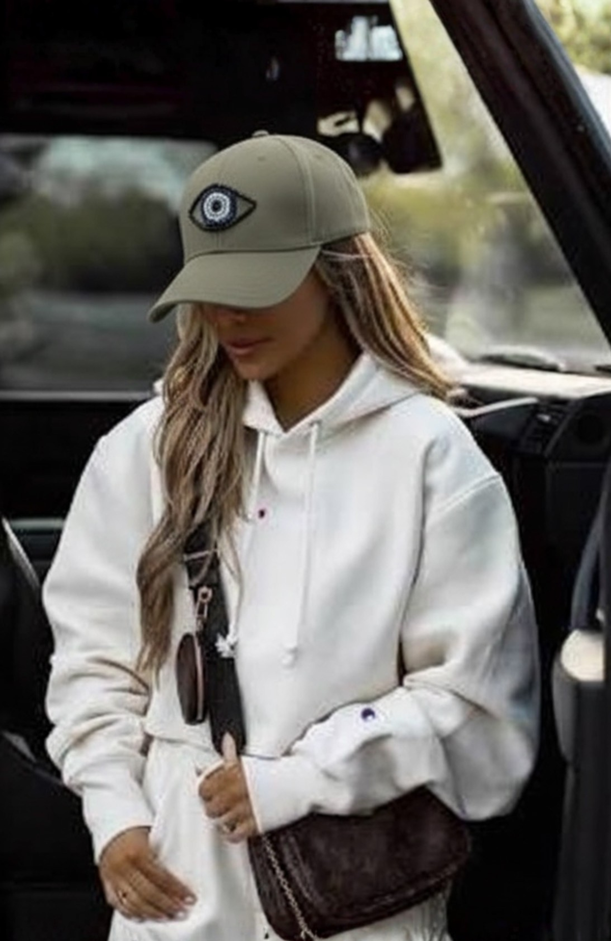 C. GRASSI The Energy Project Evil Eye Hand-Beaded Natural Crystals Cap - Image 18 of 18