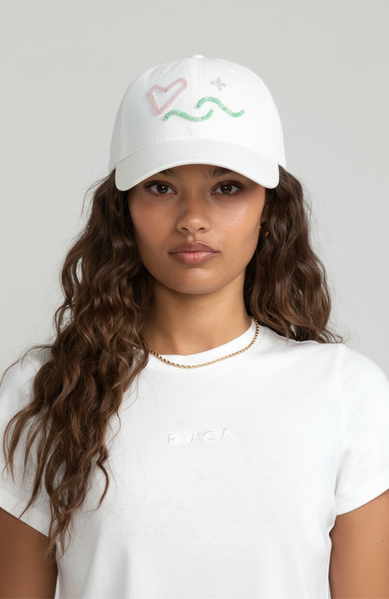 C. GRASSI The Energy Project Love & Light Hat Hand-Beaded Natural Crystals