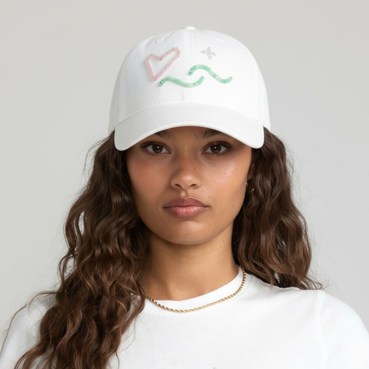 C. GRASSI The Energy Project Love & Light Hat Hand-Beaded Natural Crystals - Image 16 of 18