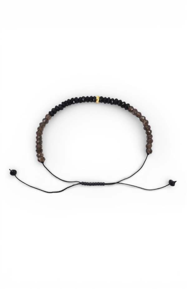 C. GRASSI The Energy Project Protection, Amplified Bracelet Black Tourmaline, Smoky Quartz, 14k Gold