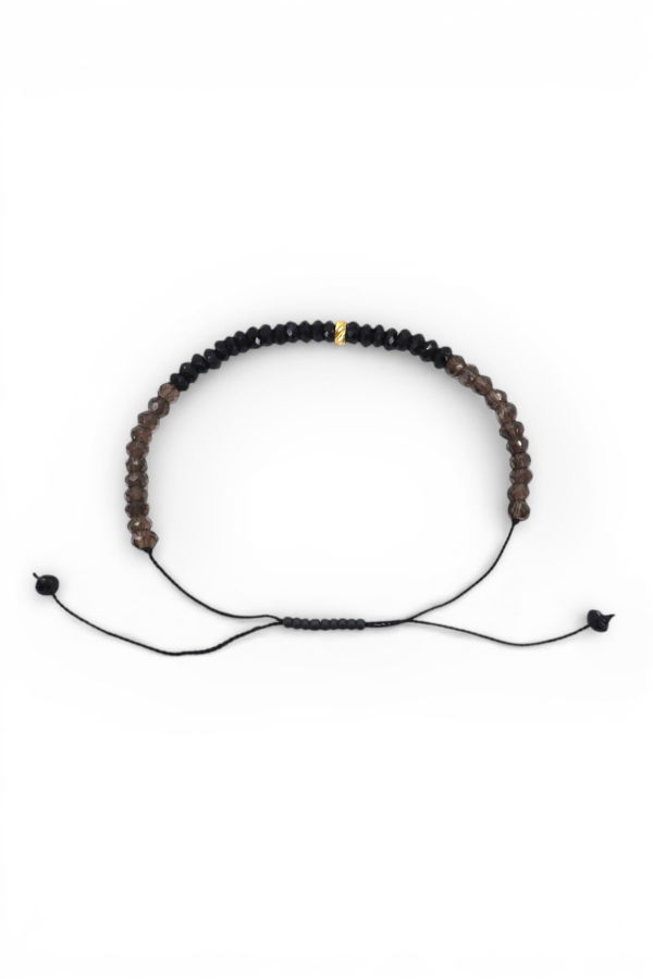 C. GRASSI The Energy Project Protection, Amplified Bracelet Black Tourmaline, Smoky Quartz, 14k Gold