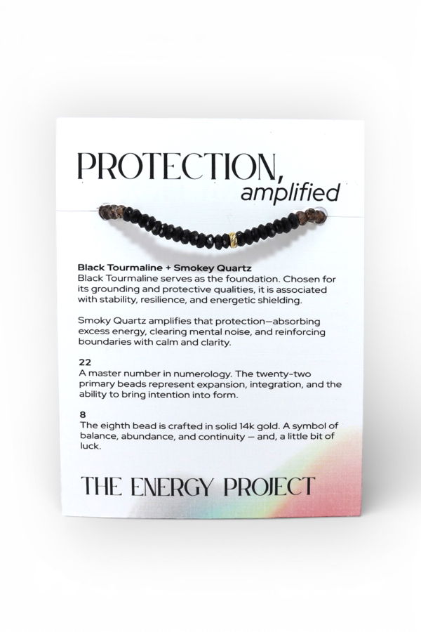 C. GRASSI The Energy Project Protection, Amplified Bracelet Black Tourmaline, Smoky Quartz, 14k Gold