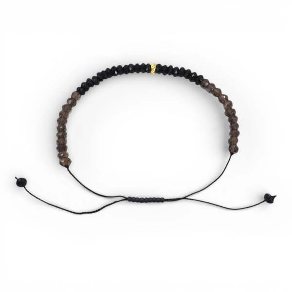 C. GRASSI The Energy Project Protection, Amplified Bracelet Black Tourmaline, Smoky Quartz, 14k Gold