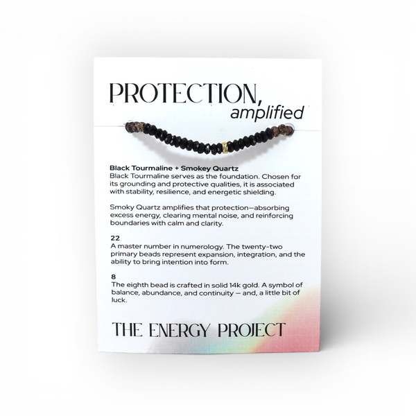 C. GRASSI The Energy Project Protection, Amplified Bracelet Black Tourmaline, Smoky Quartz, 14k Gold