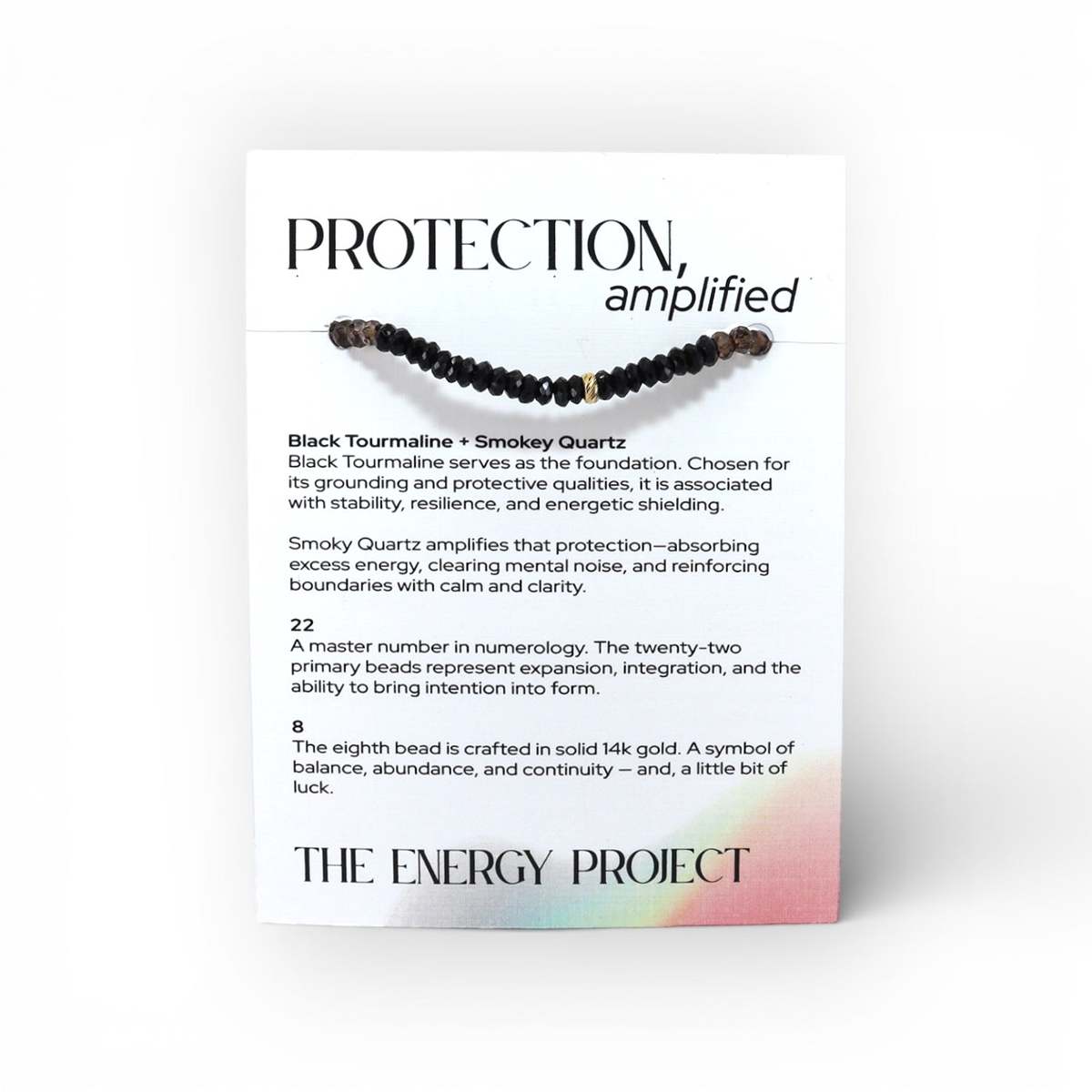 C. GRASSI The Energy Project Protection, Amplified Bracelet Black Tourmaline, Smoky Quartz, 14k Gold - Image 8 of 8