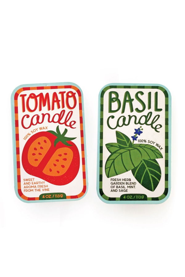 The Neighborgoods Tomato & Basil Candle Set of 2