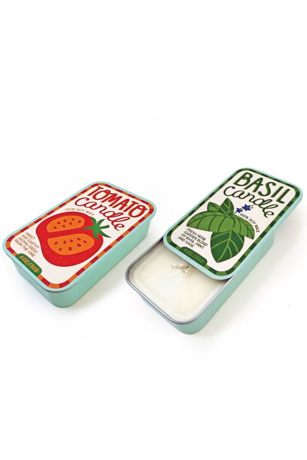 The Neighborgoods Tomato & Basil Candle Set of 2