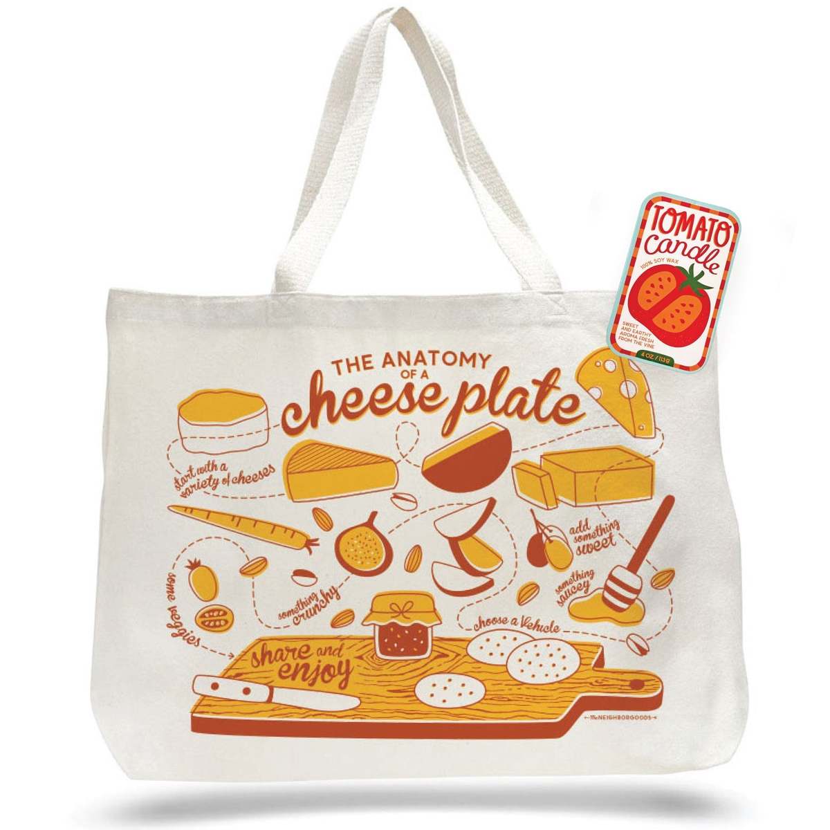 The Neighborgoods Tomato Candle & Cheese Tote Gift Set - Image 1 of 7