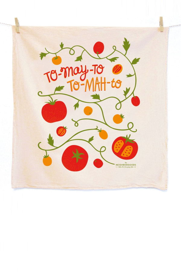 The Neighborgoods Tomato Tea Towel and Pot Holder Set