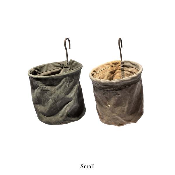 Puebco Vintage Tent Fabric Hook Basket