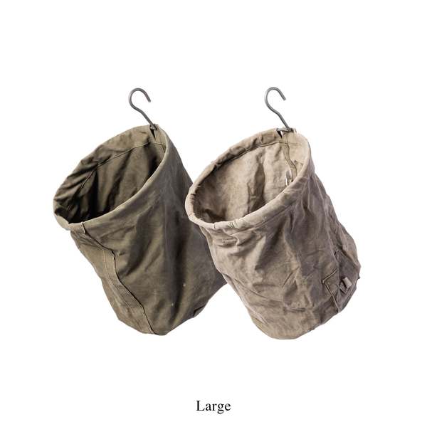 Puebco Vintage Tent Fabric Hook Basket