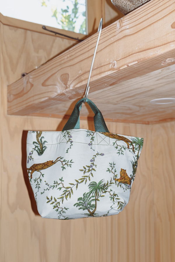 Puebco Vintage Tent Fabric With Printed Pattern Bag