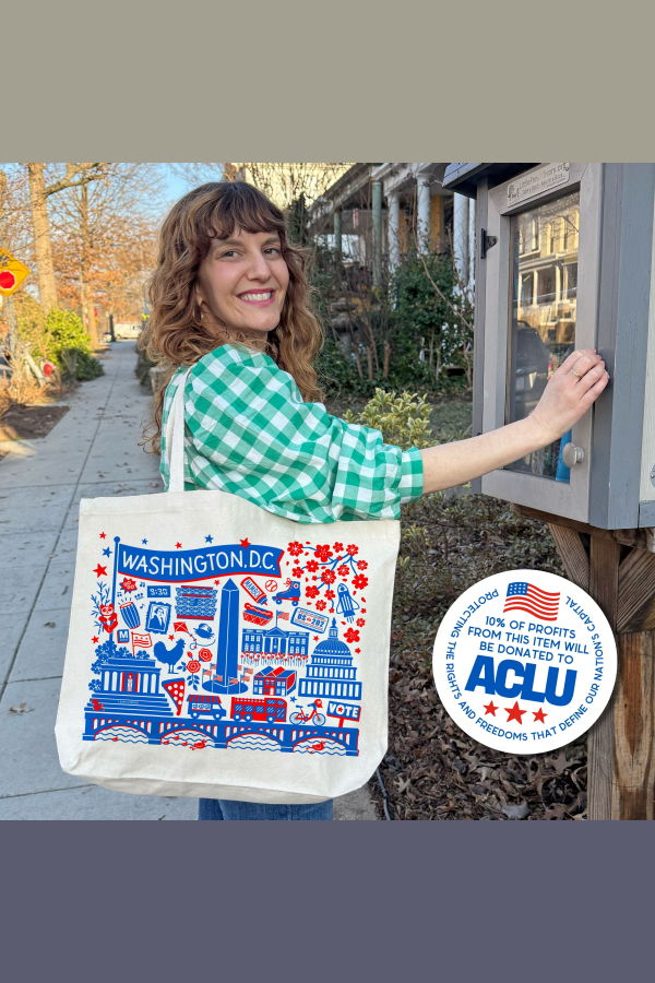 The Neighborgoods Washington DC Landmarks Candle & Tote Gift Set