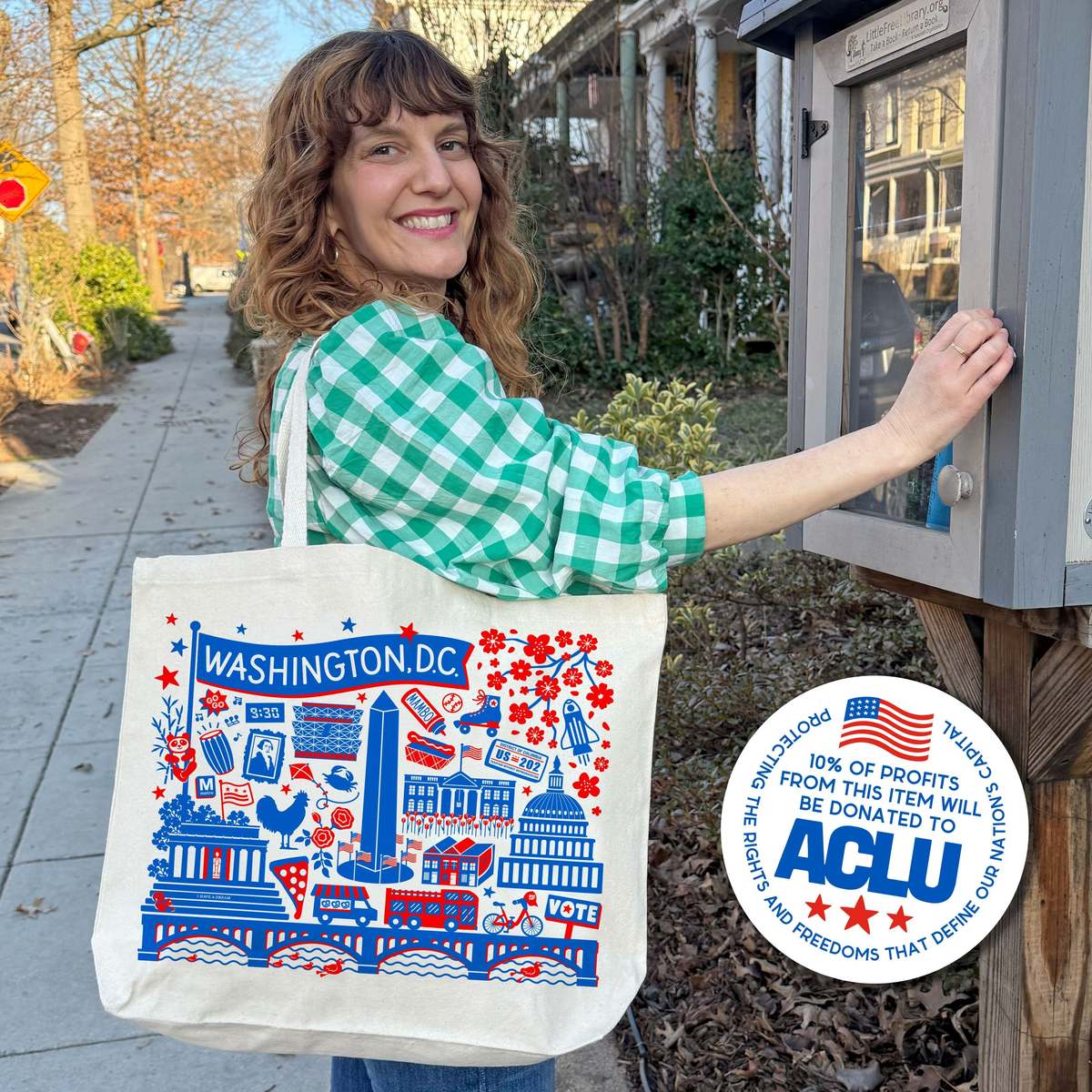 The Neighborgoods Washington DC Landmarks Candle & Tote Gift Set - Image 2 of 8