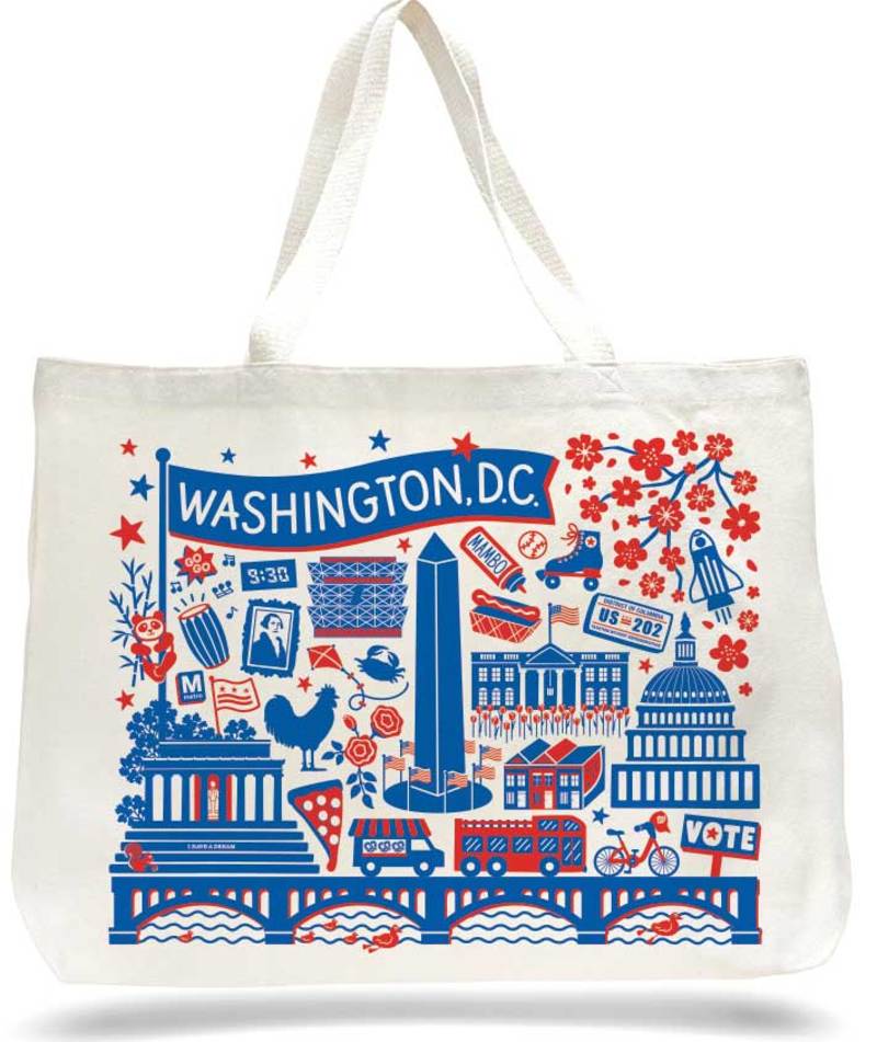 The Neighborgoods Washington DC Landmarks Candle & Tote Gift Set