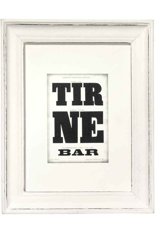 Puebco Wooden White Frame Wide Small Frame