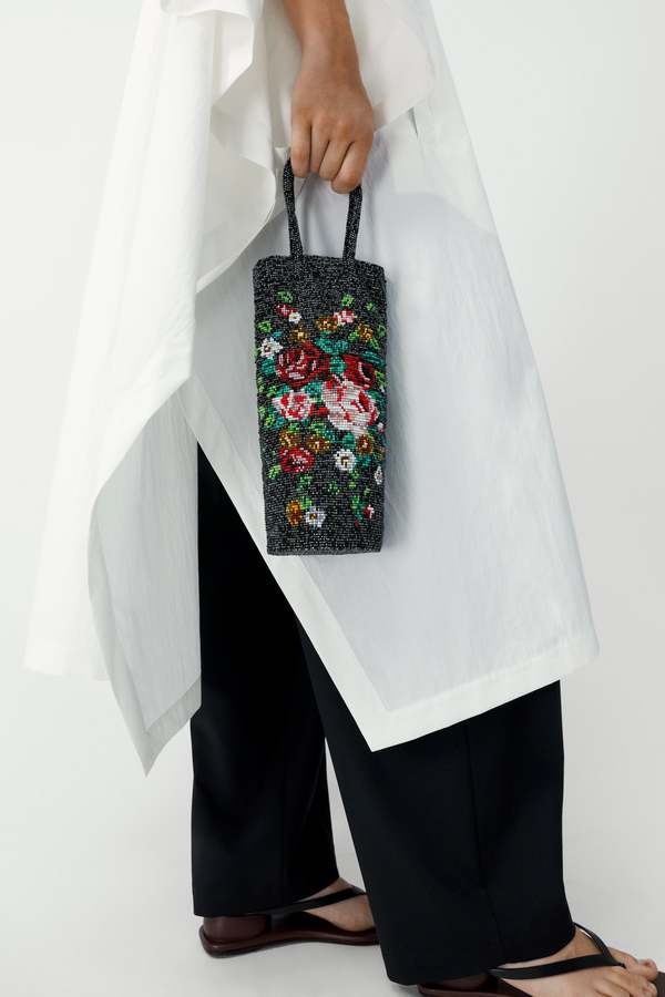 Cordera Handmade Beaded Bag, Rosas