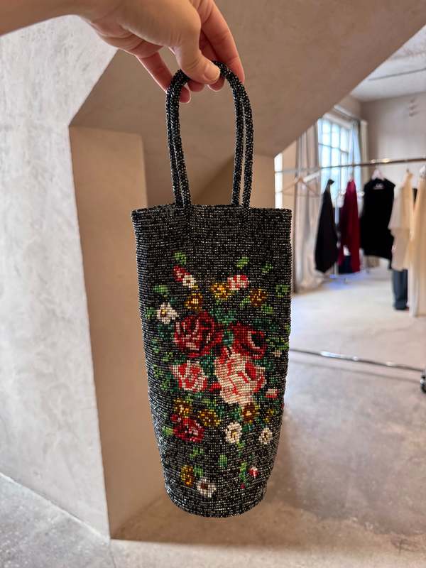 Cordera Handmade Beaded Bag, Rosas