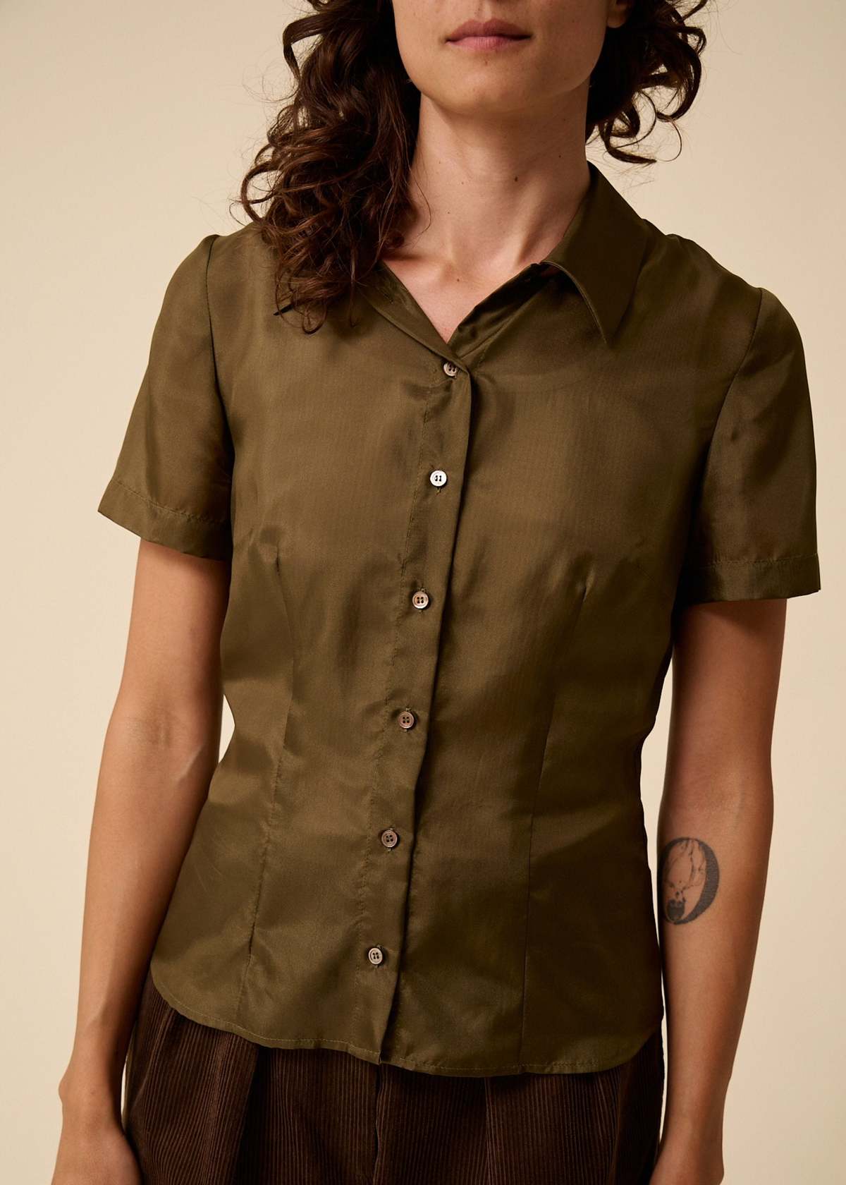 Penny Sage Evie Shirt - Olive - Image 3 of 5