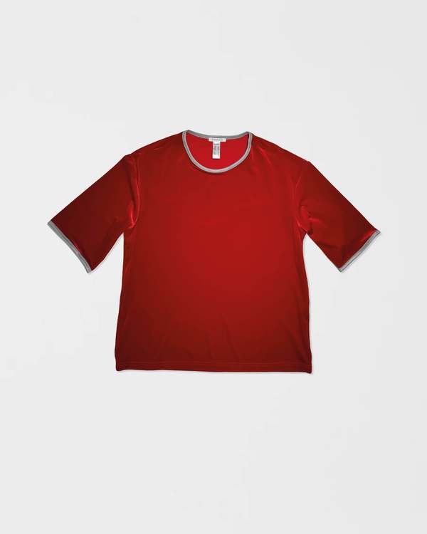 Simone Wild Oversized Tee - Fire Red