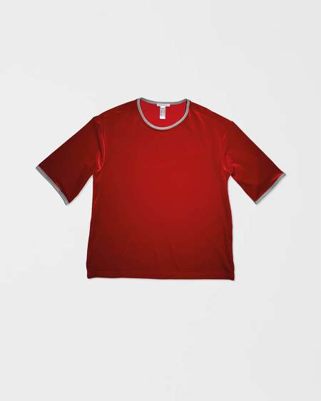 Simone Wild Velvet Raglan Sweater - Firered/Taupe | Garmentory