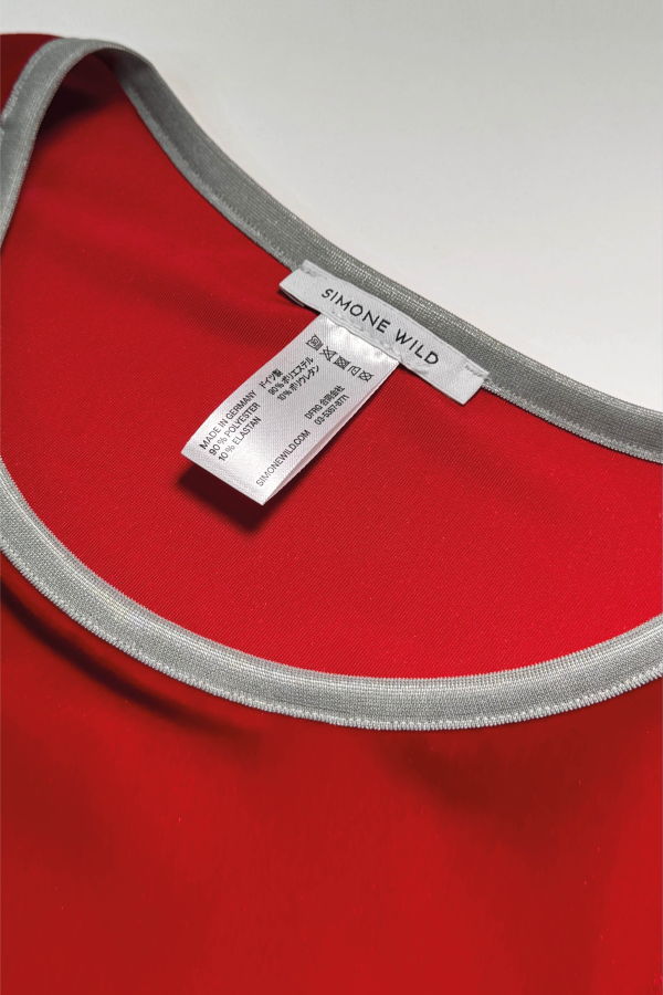 Simone Wild Oversized Tee - Fire Red