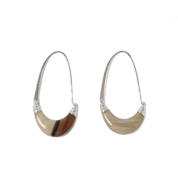 Oude Waag Ox Horn Crescent Earrings