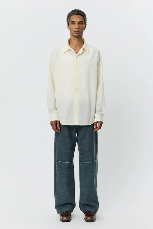 mfpen Essay Shirt - Off White Micro Check