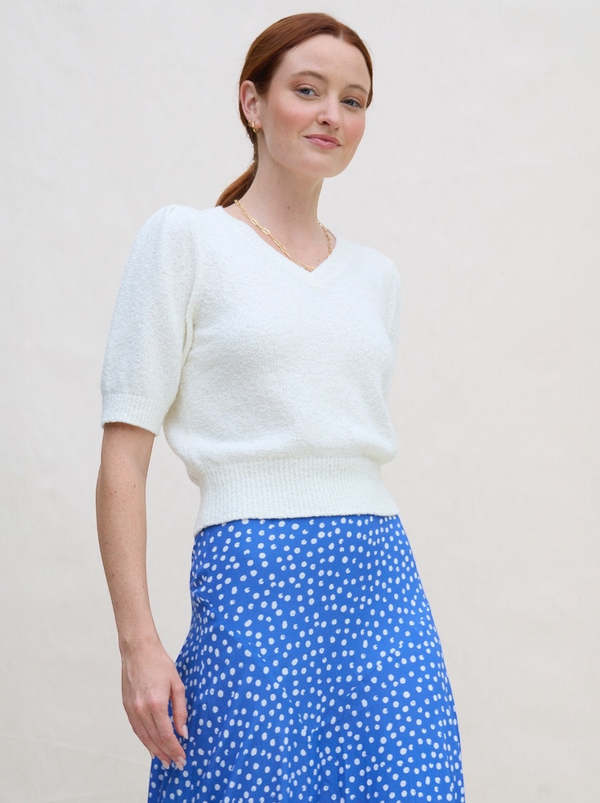 Margaret O'Leary Puff Short Slv Pullover
