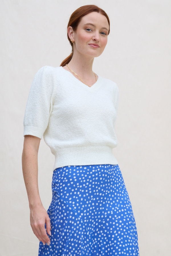 Margaret O'Leary Puff Short Slv Pullover