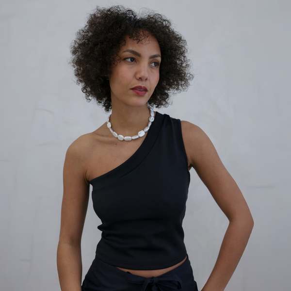 London Atelier Byproduct Freshwater Irregular Square Pearl Necklace