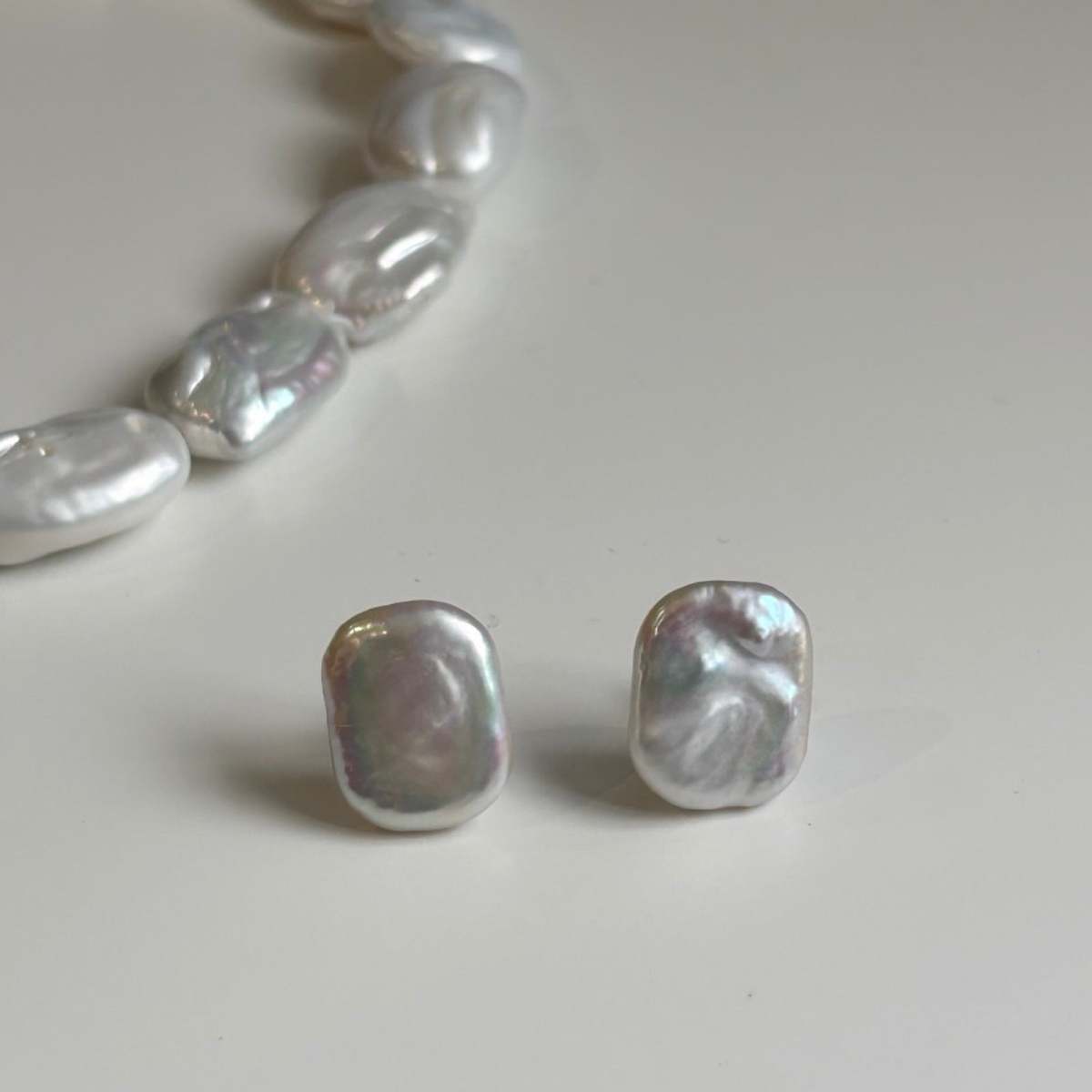 London Atelier Byproduct Freshwater Irregular Square Pearl Necklace - Image 10 of 10